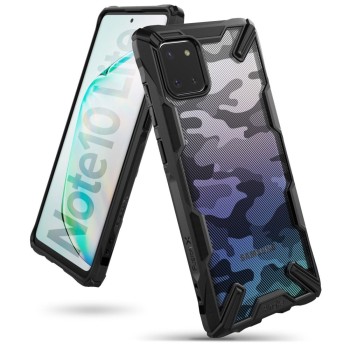 Удароустойчив хибриден кейс Ringke Fusion X за Samsung Galaxy Note 10 Lite, Camo Black