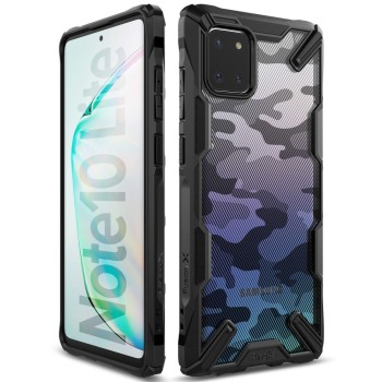 Удароустойчив хибриден кейс Ringke Fusion X за Samsung Galaxy Note 10 Lite, Camo Black