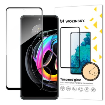 Стъклен Протектор Wozinsky Tempered Glass Full Glue Case Friendly за Motorola Moto Edge 20 Lite, Black