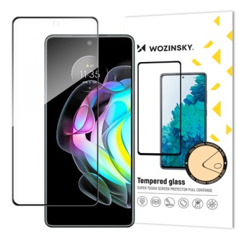Стъклен Протектор Wozinsky Tempered Glass Full Glue Case Friendly за Motorola Moto Edge 20, Black