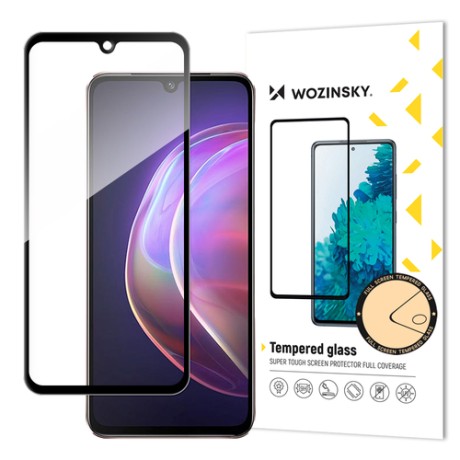 Стъклен Протектор Wozinsky Tempered Glass Full Glue Case Friendly за Vivo V21 5G, Black