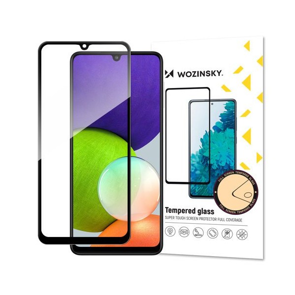 Стъклен Протектор Wozinsky Tempered Glass Full Glue Case Friendly за Samsung Galaxy A22 4G, Black