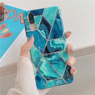 Силиконов кейс Tech-Protect Marble за Samsung Galaxy A41, Син