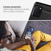 Spigen Rugged Armor удароустойчив силиконов (TPU) калъф за Samsung Galaxy Note 10 Lite, Matte Black