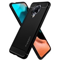 Spigen Rugged Armor удароустойчив силиконов (TPU) калъф за Xiaomi Poco F2 Pro, Matte Black