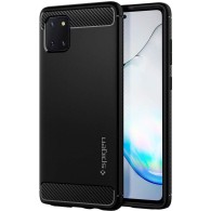 Spigen Rugged Armor удароустойчив силиконов (TPU) калъф за Samsung Galaxy Note 10 Lite, Matte Black
