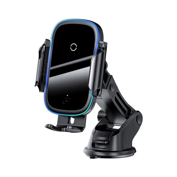 Стойка за кола +Зарядно Baseus Smart Vehicle Bracket Wireless Qi, 15W,Черен