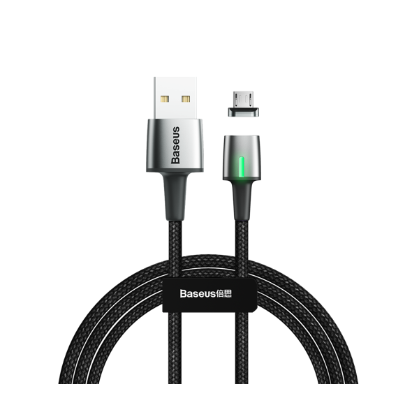 Кабел Baseus Zinc Magnetic USB Cable For Micro USB 2М, Черен