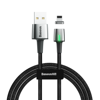 Кабел Baseus Zinc Magnetic USB Cable For Lightning 2М,Черен