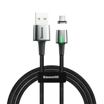 Кабел Baseus Zinc Magnetic USB Cable For Type-C 2M,Черен