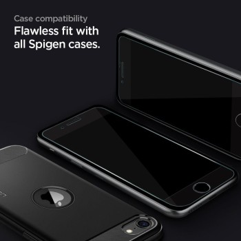 Стъклен протектор SPIGEN GLASS FC за IPHONE 7/8/SE 2020, Черен