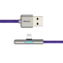 Кабел Baseus Mobile Game Elbow Cable USB to Lightning 2M,Лилав