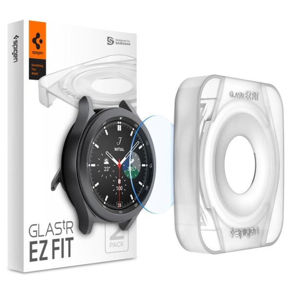 Стъклен протектор SPIGEN GLAS.TR ”EZ FIT” 2-PACK за SAMSUNG GALAXY WATCH 4 CLASSIC, 46MM