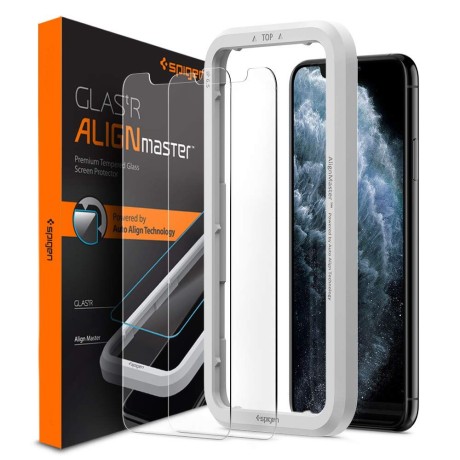 Стъклен протектор SPIGEN ALM GLAS.TR SLIM 2-PACK за IPHONE 11 PRO