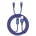 Кабел Baseus Rapid 2in1 USB cable Lightning / micro USB 1.2M, Син