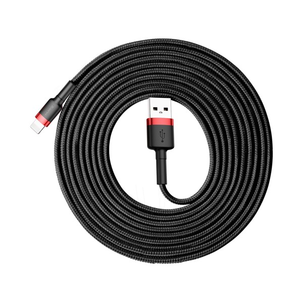 Кабел Baseus Cafule Cable Lightning 2А 3М, Черен