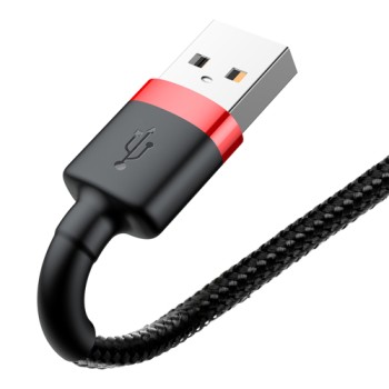 Кабел Baseus Cafule Cable Lightning 2А 3М, Черен