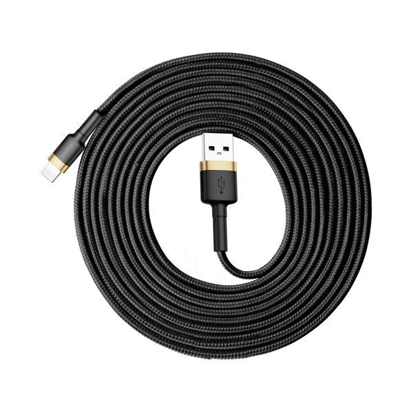 Кабел Baseus Cafule Cable Lightning 2А 3М, Златен