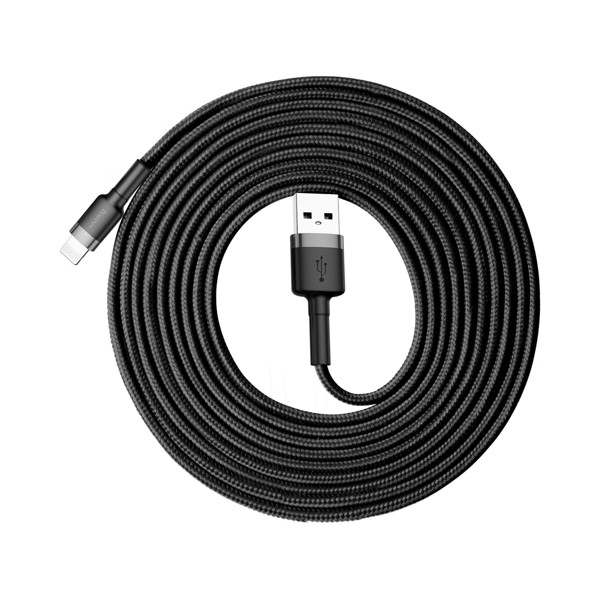 Кабел Baseus Cafule Cable Lightning 2А 3М, Сив