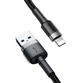 Кабел Baseus Cafule Cable Lightning 2А 3М, Сив