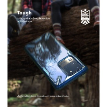 Удароустойчив хибриден кейс Ringke Fusion X за Samsung Galaxy S20 Ultra, Space Blue