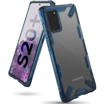 Удароустойчив хибриден кейс Ringke Fusion X за Samsung Galaxy S20+ Plus, Space Blue