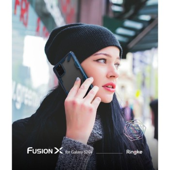 Удароустойчив хибриден кейс Ringke Fusion X за Samsung Galaxy S20+ Plus, Space Blue