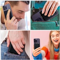 tech-protect magwallet magsafe universal magnetic card holder navy blue