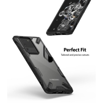 Удароустойчив хибриден кейс Ringke Fusion X за Samsung Galaxy S20 Ultra, Black