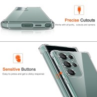 Калъф Techsuit - Shockproof Clear Silicone - Samsung Galaxy S22 Ultra 5G - Clear