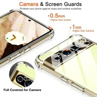 Калъф Techsuit - Shockproof Clear Silicone - Google Pixel 9 Pro XL - Clear