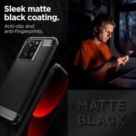 Калъф Spigen Rugged Armor За Samsung Galaxy S24 Ultra, Matte Black