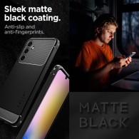 Калъф Spigen Rugged Armor За Samsung Galaxy S24 Ultra, Matte Black
