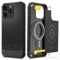 Калъф Spigen - Rugged Armor MagSafe - iPhone 15 Pro Max - Black