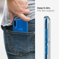 Spigen Slim Armor Essential "S" хибриден кейс с най-висока степен на защита за Samsung Galaxy A50/A30s, Crystal Clear