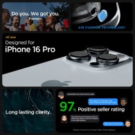 Калъф Spigen - Ultra Hybrid - iPhone 16 Pro - Frost Black