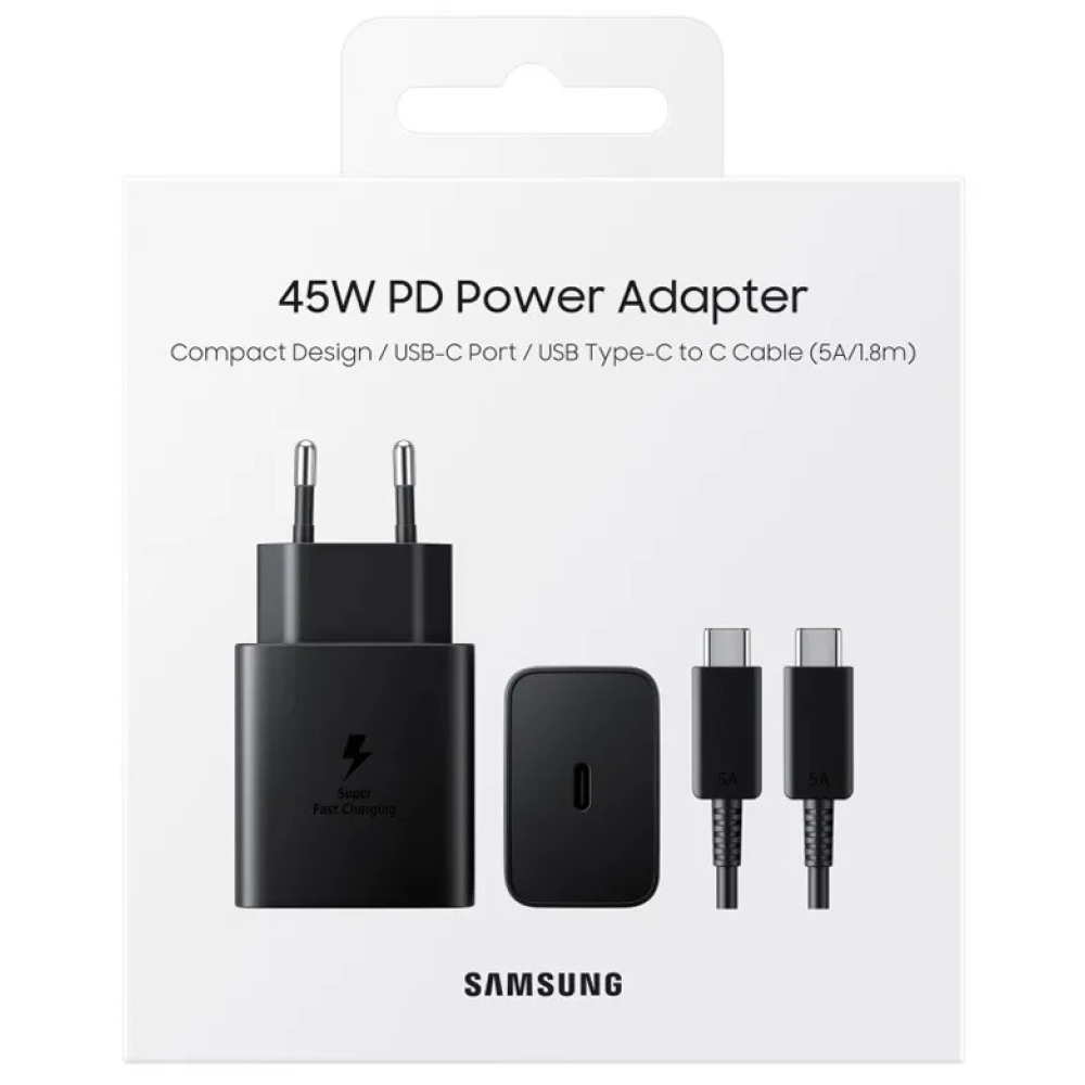 Оригинално зарядно Samsung 45W - Super Fast Charger, + Кабел за Samsung Galaxy Tab S9 Ultra