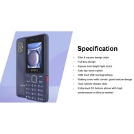 Мобилен телефон IPRO A33+БГ МЕНЮ /2G/32+32MB/2.4inch/0.08MP/2500mAh/Dual Sim/ДвоенФенер - Черен