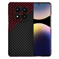 Калъф Techsuit - Carbonite FiberShell - Xiaomi Redmi Note 14 Pro+ 5G - Red Vortex