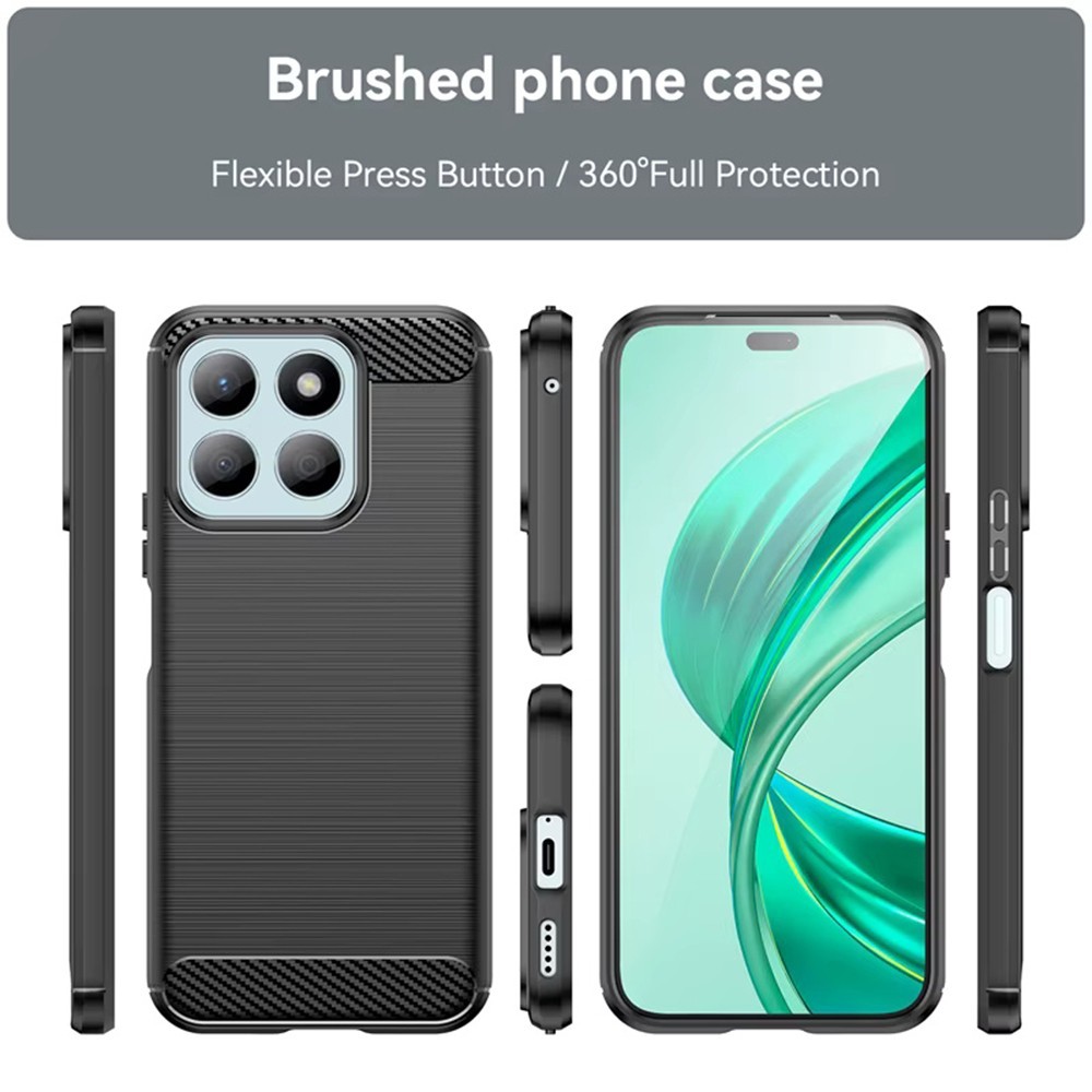 Калъф Techsuit - Carbon Silicone - Honor X8c - Black