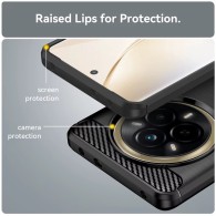 Калъф Techsuit - Carbon Silicone - Realme 14 Pro - Black