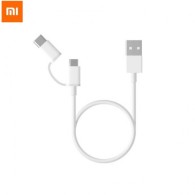 Кабел Xiaomi Cable, 2in1, Type A - Type C / Micro USB, 30cm, White, SJV4083TY
