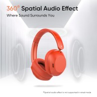 Слушалки Realme Techlife Studio H1, Ear Over Wireless, 360° Spatial Audio, Bluetooth, Red