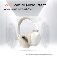 Слушалки Realme Techlife Studio H1, Ear Over Wireless, 360° Spatial Audio, Bluetooth, White