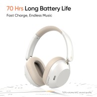 Слушалки Realme Techlife Studio H1, Ear Over Wireless, 360° Spatial Audio, Bluetooth, White