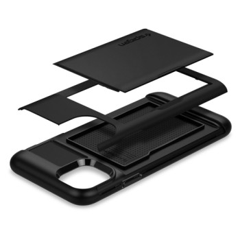 Spigen Slim Armor Cs хибриден кейс с най-висока степен на защита за iPhone 11 Pro, Black