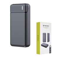 Външна батерия  Techsuit - Power Bank (PB-N2) - Dual USB, LED Lights for Power State, 20000mAh - Black