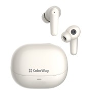 Bluetooth Слушалки ColorWay - Wireless Earbuds Slim TWS-1 Bluetooth 5.3, 400mAh, Type-C - Beige