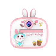 Детски фотоапарат с моментално принтиране fixGuard M300 , Printing camera, 1080P HD (Розов)