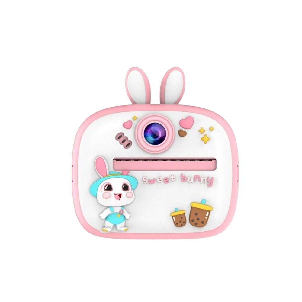 Детски фотоапарат с моментално принтиране fixGuard M300 , Printing camera, 1080P HD (Розов)